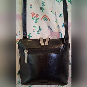 EUC Y2K Hobo International Nash Black Leather Boho Moto Casual Mini Purse Bag